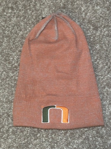 New Era Men’s Beanie Cap Knit Hat Miami Hurricanes Center Logo NCAA Football o/s - Picture 13 of 16