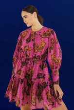 NWT FARM Rio Pink Leopard Minidress Size Medium