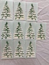 Mrs. Grossman's Sticker Lot Christmas Snow Pine Tree Vintage 1991 10 Mods Sheet