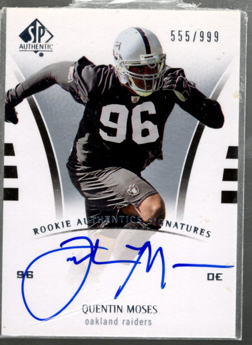 B0364- 2007 SP Authentic #235 Quentin Moses RC Auto /999 - NM-MT