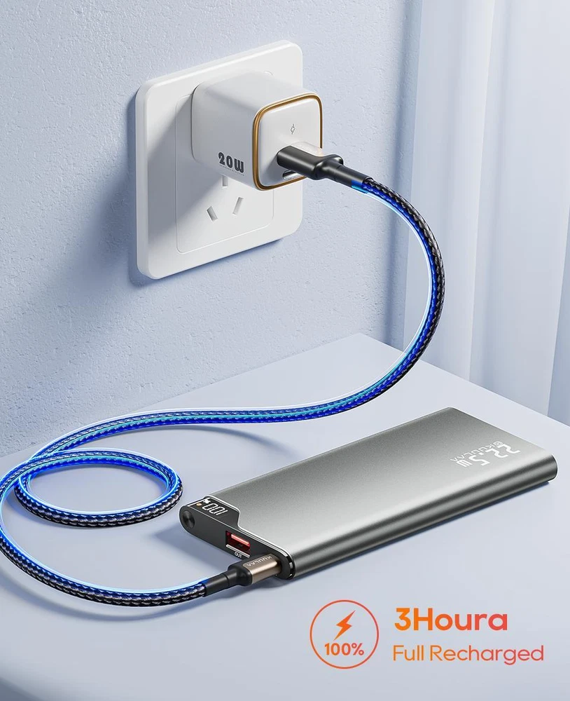 Power Bank 10000mah Mobile Phone Plastic Medium Grey 2-usb 5v Backup 22.5w Power Bank 10000mah Mobile Phone Plastic Medium Grey 2-usb 5v Backup 22.5w
