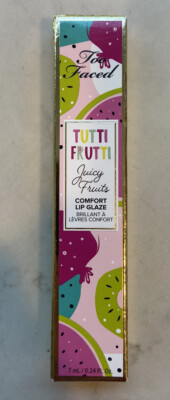 Too Faced TUTTI FRUTTI Juicy Fruits Comfort Lip Glaze RUBY RIPE - New In Box