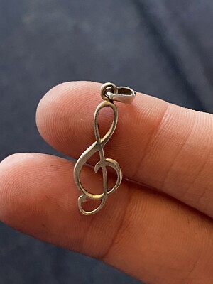 Charmes De Bracelet En Argent Sterling Vintage - Thème Musique, Occasion