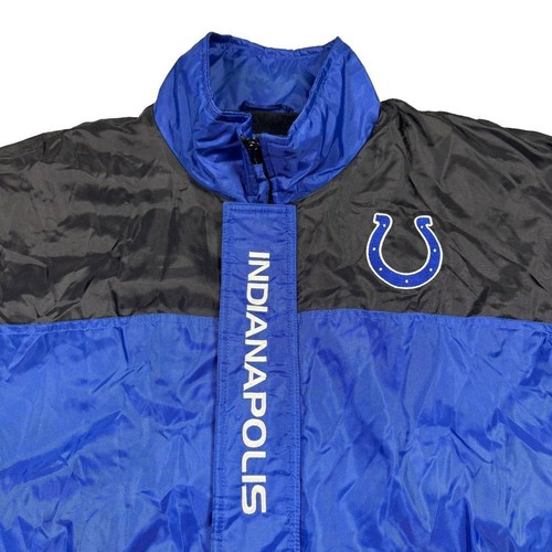 Indianapolis Colts Jacket Men's Large Vintage Game Day Full Zip Coat NFL Blue - Picture 2 of 10