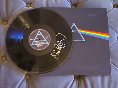 PINK FLOYD NICK MASON SIGNED The Dark Side Of The Moon LP Vinyl AUTOGRAPHED 2