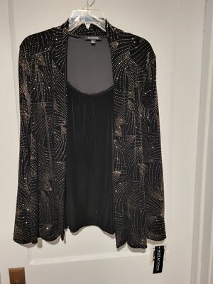 NWT Notations Two Fer Twin Set The Look of 2 Pieces In One Size L #194