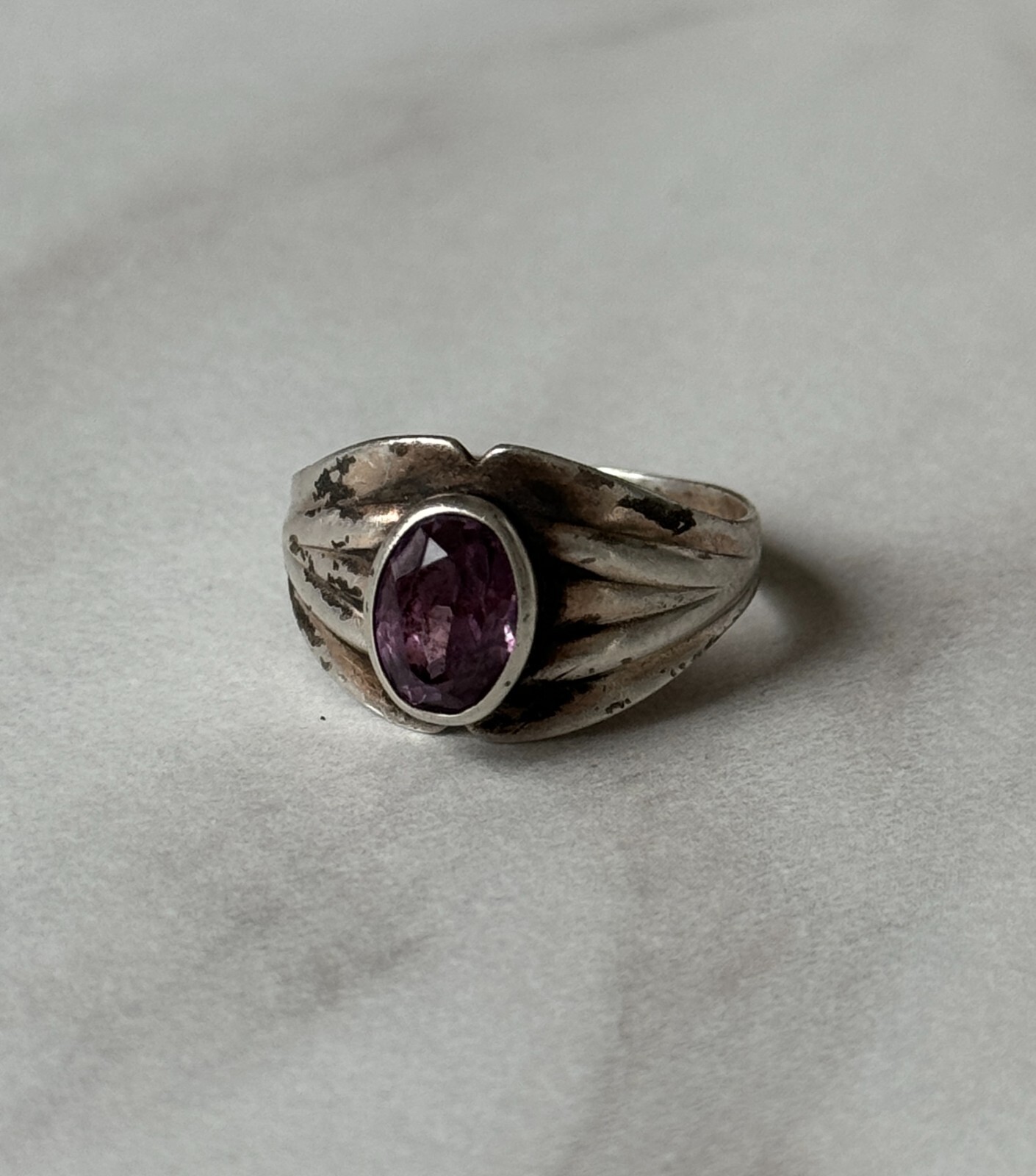 USSR Silver 875 Ring with Ruby Stone – Vintage So… - image 2