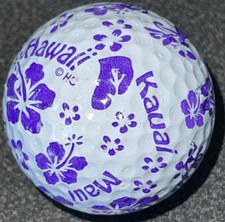Purple Maui Kona Hawaii Hibiscs Purple Flower Logo Golf Ball H-4-3 - 1ct one