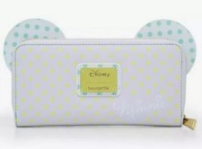 Loungefly Disney Minnie Mouse Pastel Polka Dot Cosplay Zip Around Wallet NEW