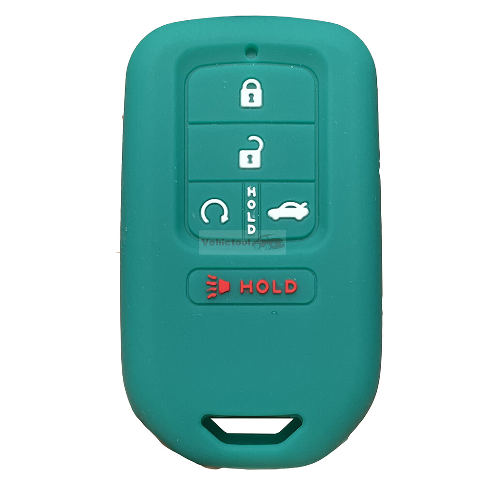 Silicone Key Fob Case Cover For Honda Civic, Pilot, Accord, Passport - 5 Button Smart Remote