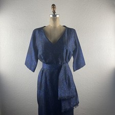 Vintage l 60s S Christian Dior Numbered Couture Tailored Silk Swag Pencil Dress