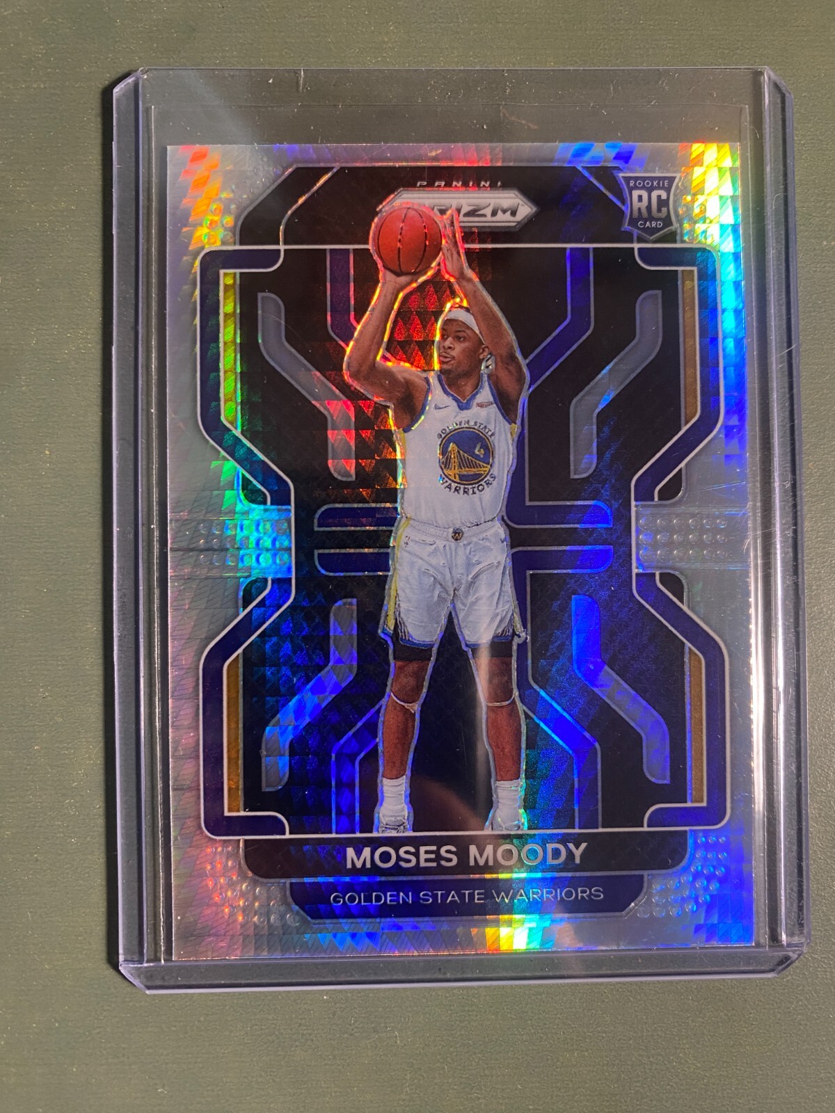 2021-22 Panini Prizm Moses Moody RC Rookie Hyper Warriors 308