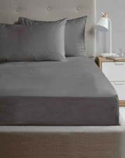 Pair of Pillowcases, Charcoal, Microfibre, soft, affordable bedding, non-iron