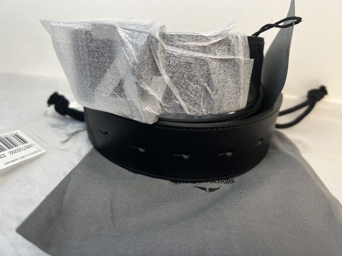 ベルト Zv Initiale Belt - Zadig & Voltaire - Leather - Black ZADIG & VOLTAIRE ZV Initiale Belt in Black | endource