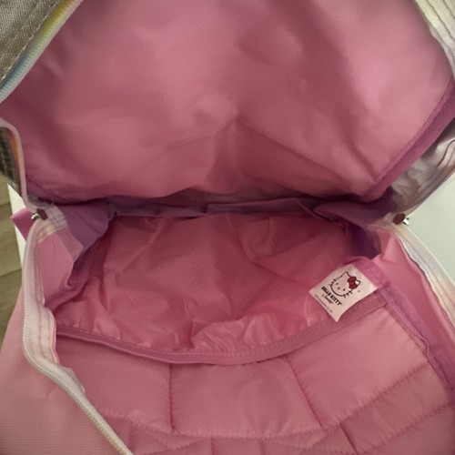 NEW Hello Kitty Kids 16" Backpack - Rainbow Pink "Back to School" Glitter - Picture 3 of 3