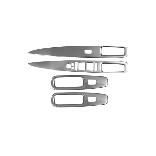For Hyundai Elantra 2021-2023 Silver Steel Window Switch Button Garnish Trim 4X - Picture 7 of 20