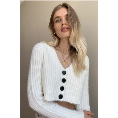 Urban Outfitters M Rochelle Fuzzy White 
