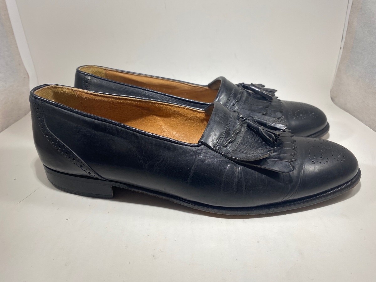 Bostonian Mens Florentine Loafers Sz 9.5 M Black Leather 