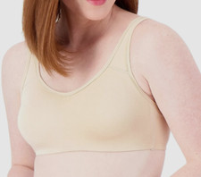 Cuddl Duds Softwear Wirefree Bra X-Large Frappe A274105 No Padding 7660