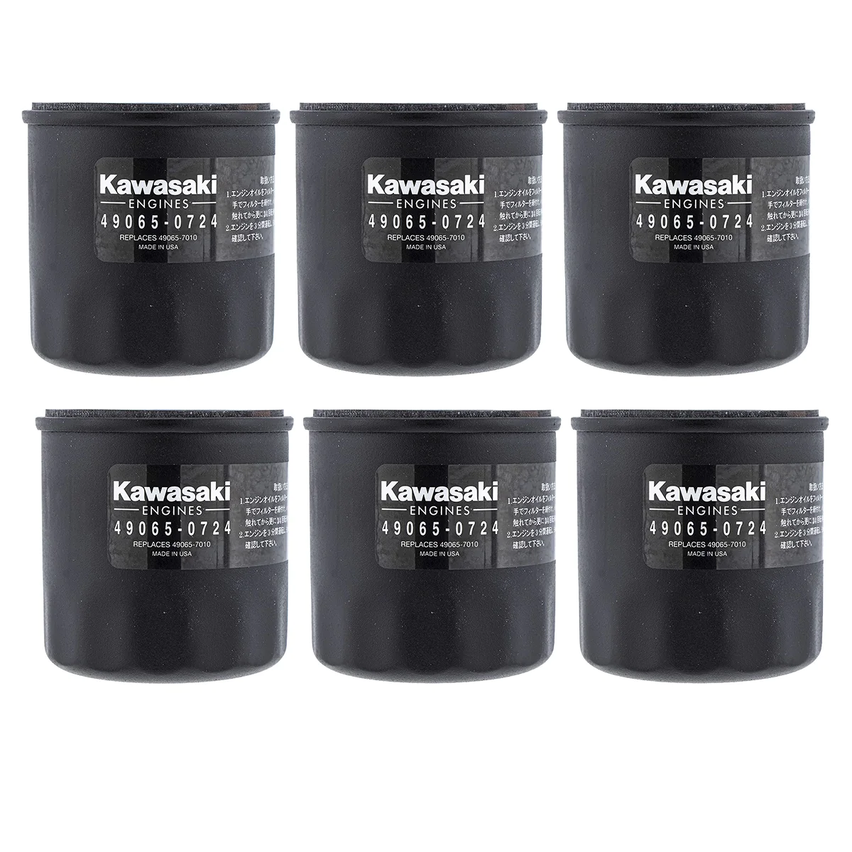 6PK Kawasaki OEM Genuine Oil Filter 49065-0724 Fits FH381-721V