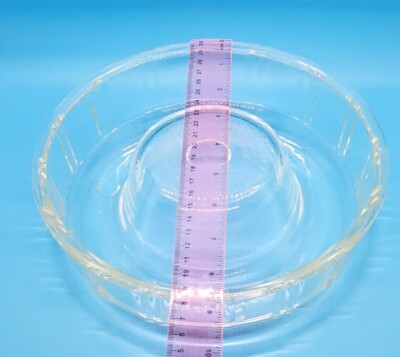 Vintage 1940 s Queen Anne Glass Bake Jello Mold Bundt Cake Baking Dish 8½''