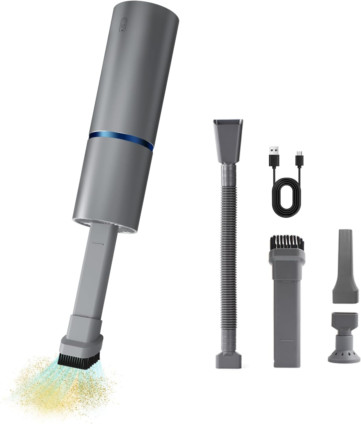 Cordless Handheld Vacuum Cleaner, Portable Car Vacuum Cleaner with USB Rechargea