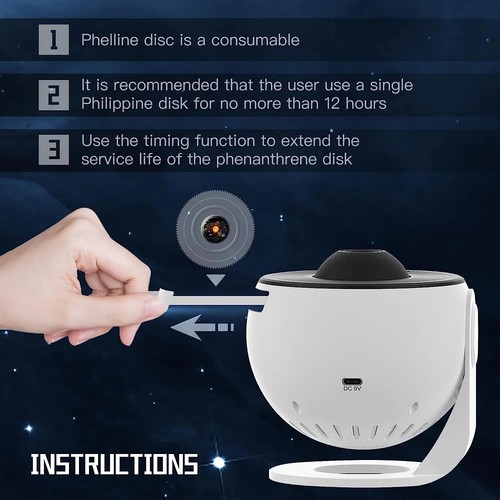 12in1 LED Sternenhimmel Projektor Lampe Galaxy Nebula Starry Erde Nachtlicht DE - Bild 21 von 33