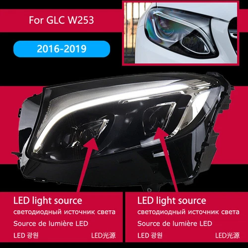 For Benz GLC C253 X253 2016-2019 Front HeadLights DRL Signal Projector Facelift - Picture 20 of 22
