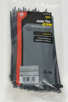 Gardner Bender 46-206UVB 6'' UVB Standard Cable Ties QUANTITY 100 