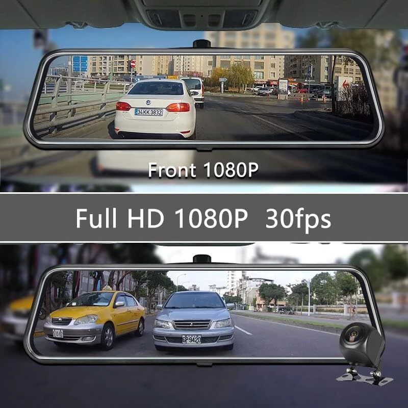 Smart Full Touch Screen Mirror Dash Cam Front & Rear, Backup Camera 1080P Camera - Image 3 of 4