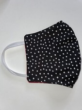 Black Polka Dot Face Mask