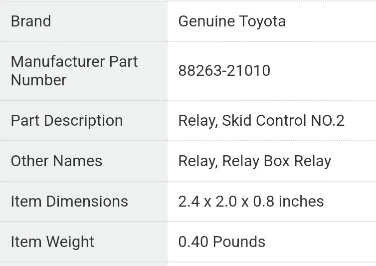 ⚡️Relé de control de deslizamiento ABS Denso TOYOTA Lexus Scion genuino DENSO 88263-21010 AZUL Foto 3 de 4