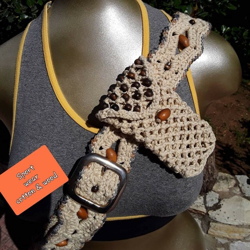 Sicilian sport belts all crochet cintura con fibia e marsupio interam. uncinetto - Foto 3 di 5