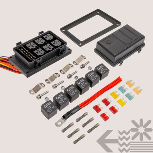 Universal 12V Waterproof Automotive 6 ATO Fuse Relay Box Block w/ Harness Marine - Picture 8 of 8