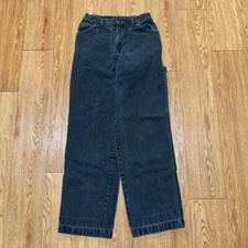 Vintage 90s Gitano Baggy Wide Leg Carpenter Black Jeans Size 10 26x30