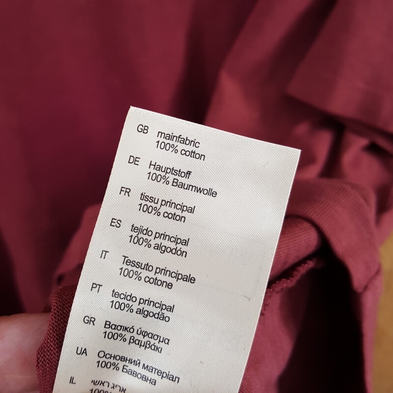 SCOTCH & SODA Shirt Mens Large Burgundy Pullover Vintage Wash Loose Fit Tee