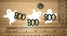   12 BOO  GHOSTS paper die cut embellishment HALLOWEEN