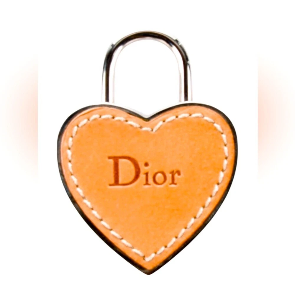 Neuf dans sa boîte   Christian Dior charme serrure coeur cuir breloques Dior avec dust bag