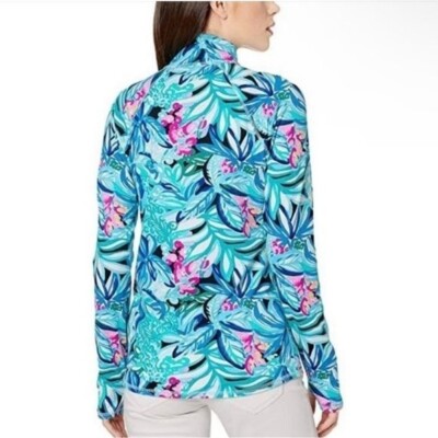 Lilly Pulitzer Womens Luxletic Serena Jacket Sz XXS UPF 50+ Maldives Hype it Up