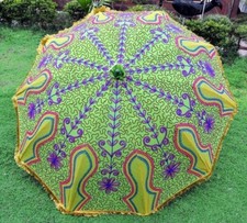 Indian Cotton Handmade Garden Umbrella Large Parasol Patio Outdoor Umbrella 90"