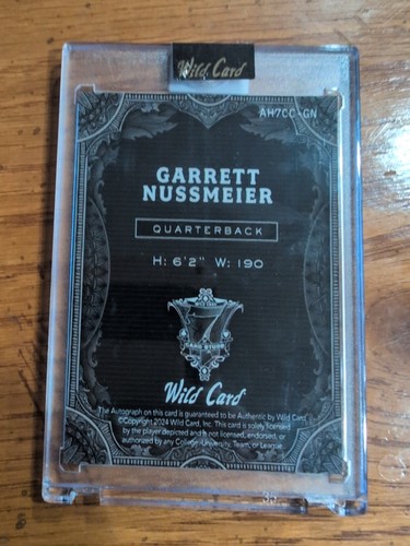 🔥🔥2024 Wild Card 7 Card Stud Garrett Nussmeier Auto 1/1 LSU Tigers🔥🔥 - Picture 3 of 3