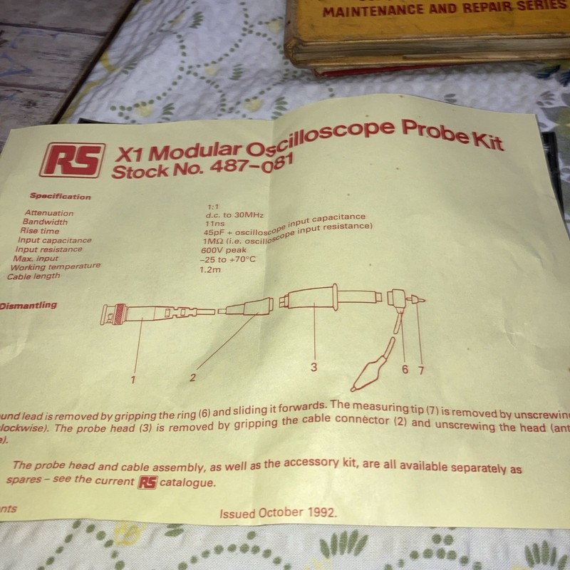 RS x1 modular oscilloscope probe kit  489-706