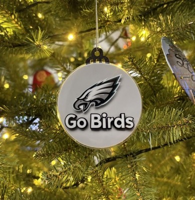 Go Birds Philadelphia Eagles Handmade Christmas Ornament 2-Sided (Not Hallmark)