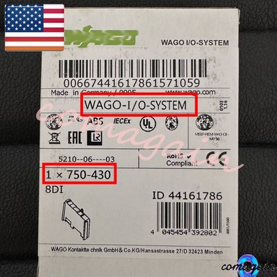 For WAGO 750-430 DC Input Module - 8DI 24V - 8 Channel - AWG 28-14