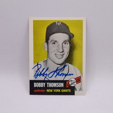 1991 Topps Archives, Bobby Thomson, Autographed, 1953 Design, #330