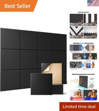 Effortless Acoustic Improvement: 12 Pack of 12"x12" Self-Adhesive Wall Panels