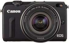Canon Mirrorless Camera EOS M2 EF-M18-55 IS STM Lens Kit (Black) EF-M18-55mm