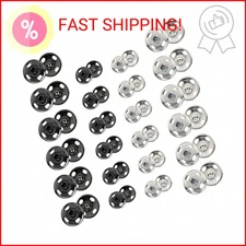Kenkio 120 Sets Sew-on Snap Buttons Metal Snaps Fasteners Press Studs Buttons fo