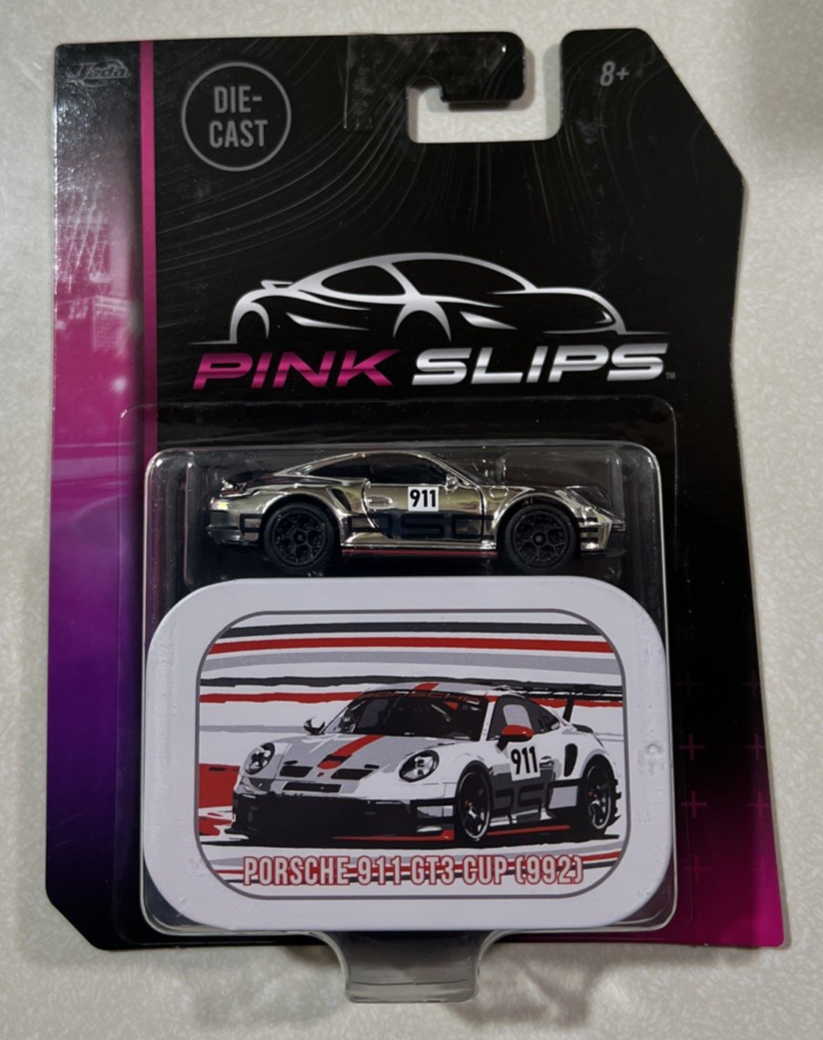 NEW 2025 JADA Pink Slips Porsche 911 GT3 Cup 992 Chrome Silver | eBay