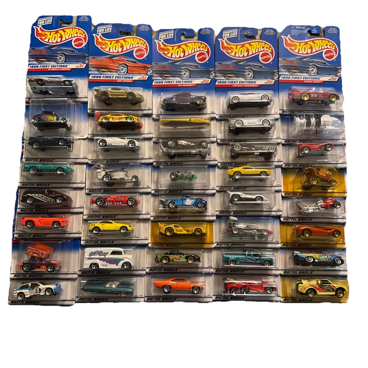 1998 Hot Wheels First Editions Complete 40 Car Set - ERROR Card